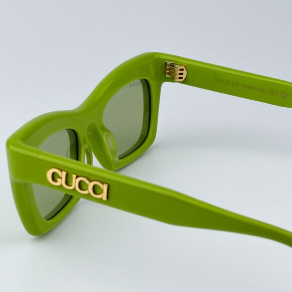 Gucci Women BRAND NEW Sunglasses Green Cat Eye GG1773S 006